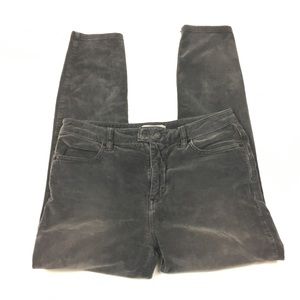 Free People Gray Corduroy High Rise Skinny Pants